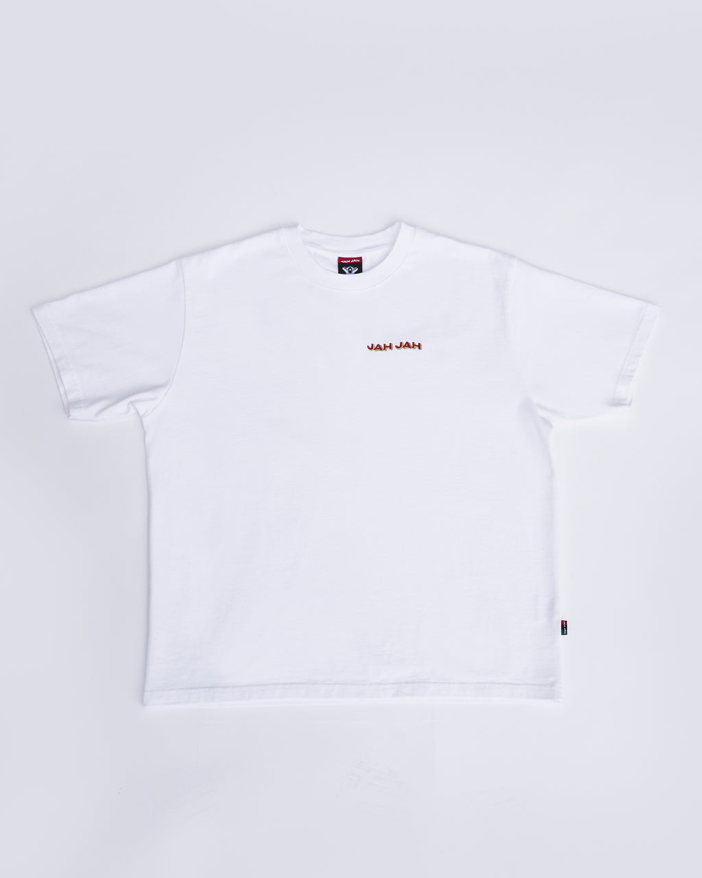 WHITE EMBROIDERED LOGO T-SHIRT