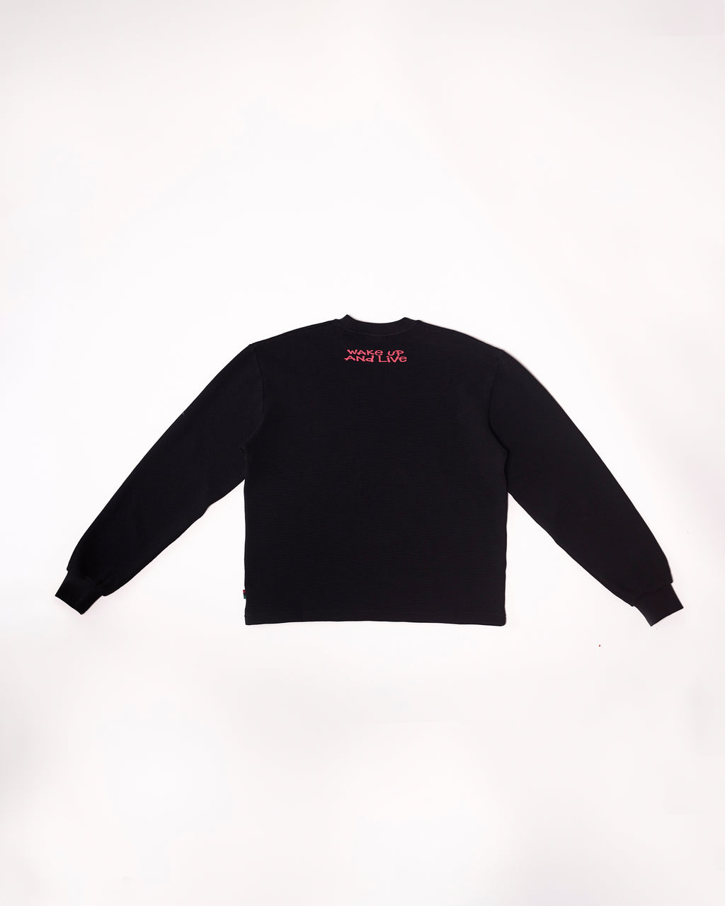 Jah Jah Lion Waffle Long Sleeve Black
