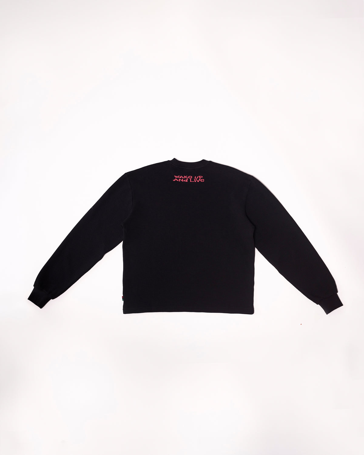 Jah Jah Lion Waffle Long Sleeve Black