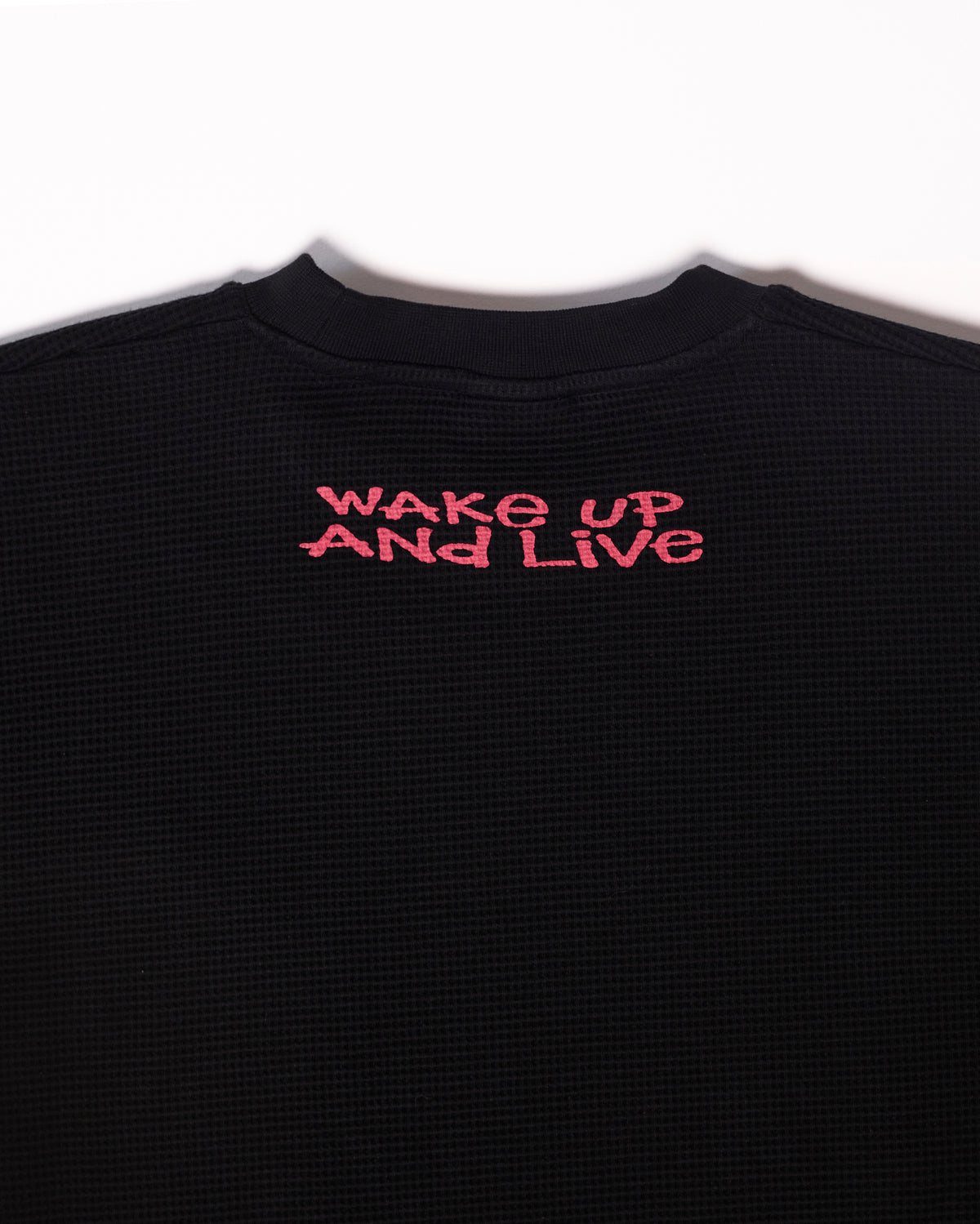 Jah Jah Lion Waffle Long Sleeve Black