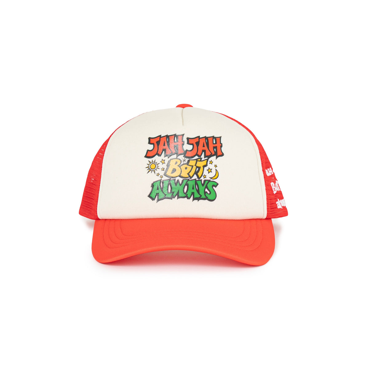 JAH JAH x always x BoTT 5-Panel Trucker Cap - Red front