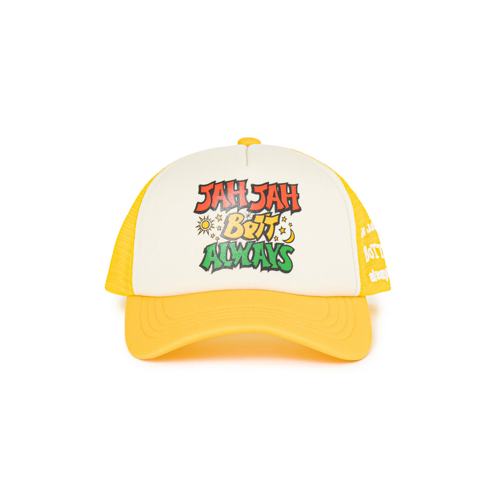 JAH JAH x always x BoTT 5-Panel Trucker Cap - Yellow front