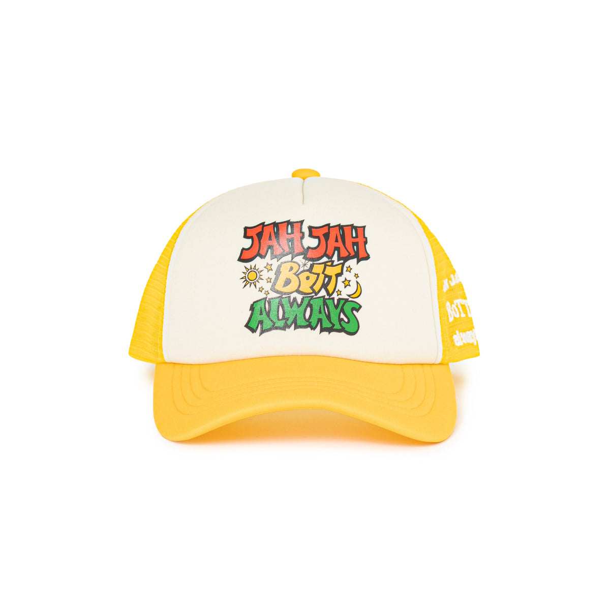 JAH JAH x always x BoTT 5-Panel Trucker Cap - Yellow front
