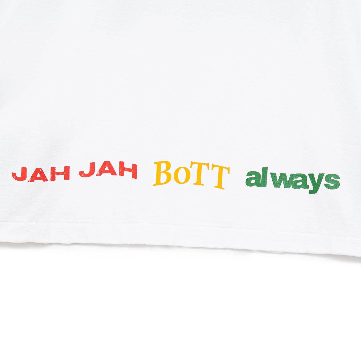 JAH JAH x always x BoTT Tee - back hem detail